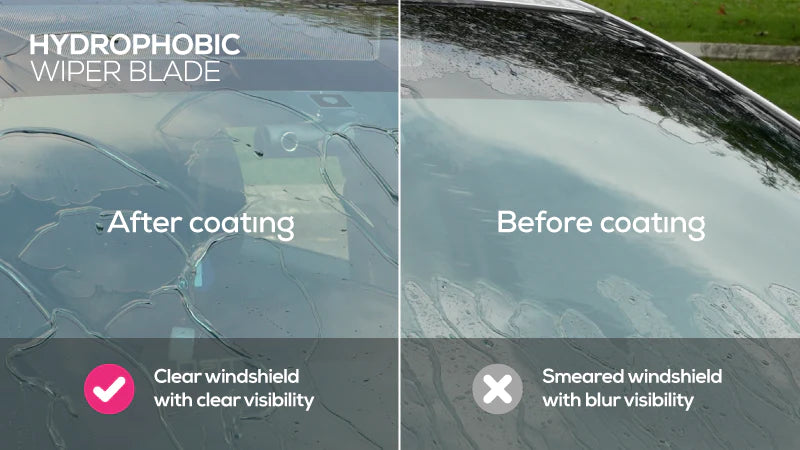 Kamatto Silicone Wiper With Hydrophobic Windshield Water Repellent